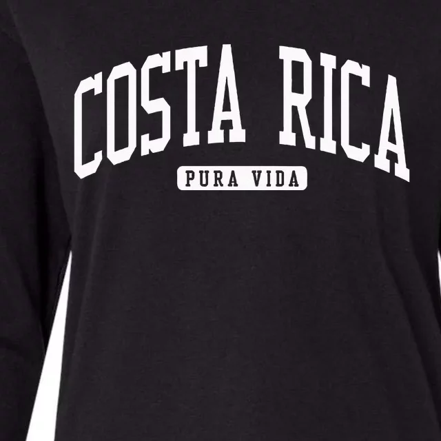 Costa Rica College Womens Cotton Relaxed Long Sleeve T-Shirt