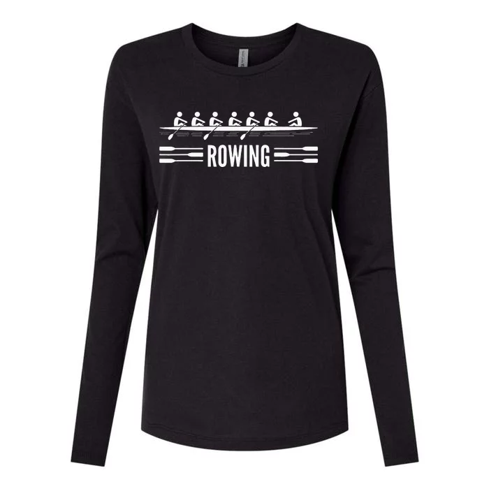 College Rowing Crew Row Team Boat Womens Cotton Relaxed Long Sleeve T-Shirt