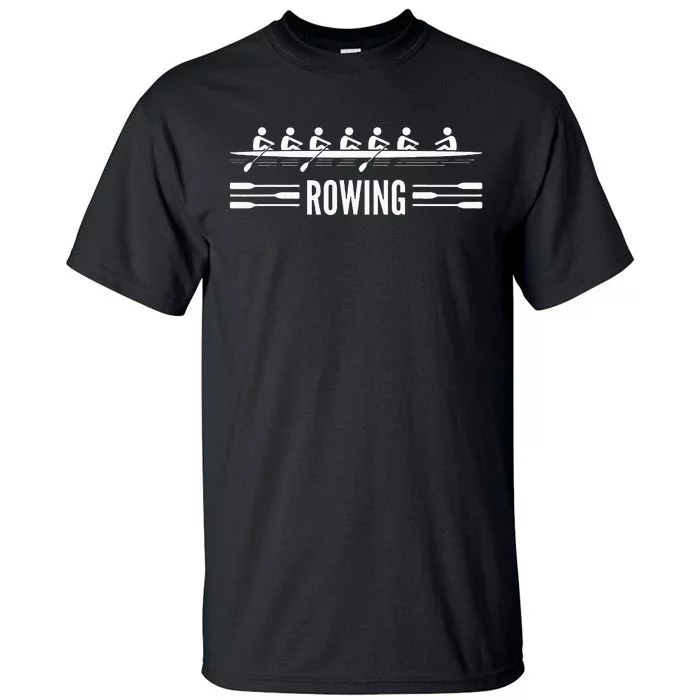 College Rowing Crew Row Team Boat Tall T-Shirt