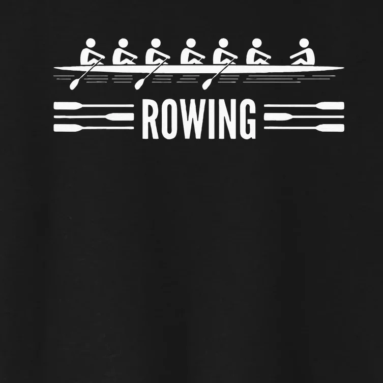 College Rowing Crew Row Team Boat Women's Crop Top Tee