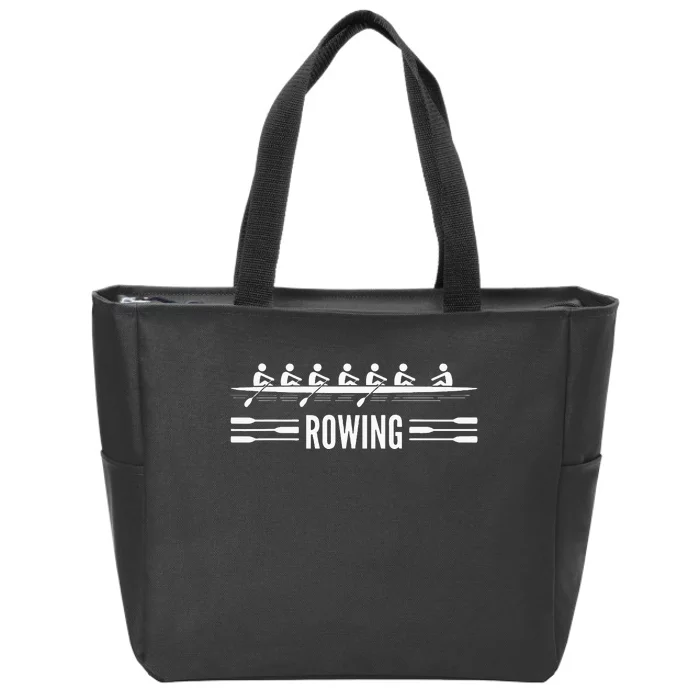 College Rowing Crew Row Team Boat Zip Tote Bag