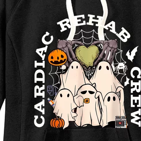 Cardiac Rehab Crew Rehab Nurse Spooky Halloween Women's Fleece Hoodie