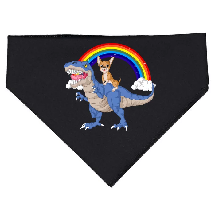 Chihuahua Riding Dinosaur USA-Made Doggie Bandana