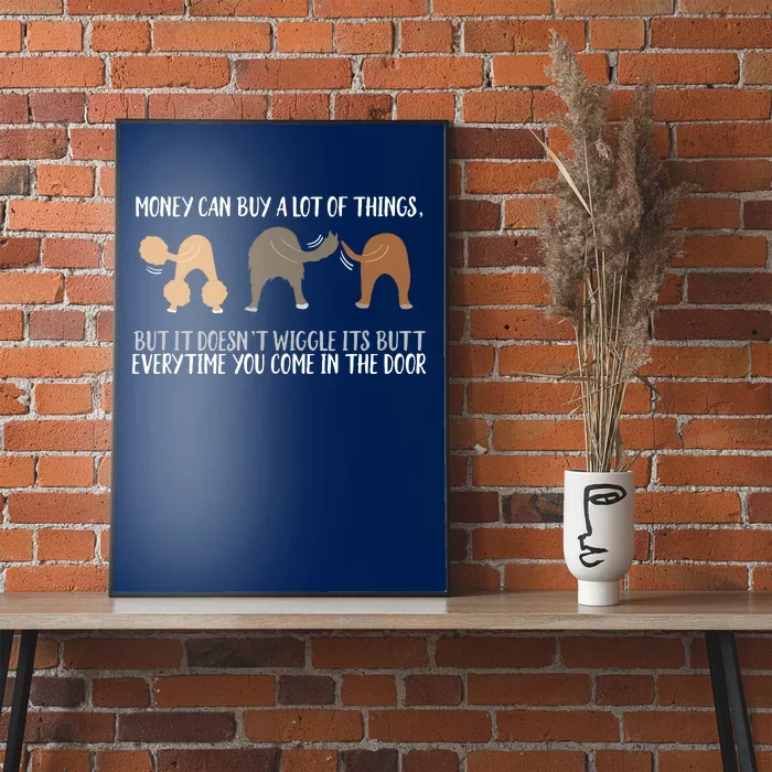 Cute Rescue Dog Lovers Funny Wiggle Butt Gifts Poster