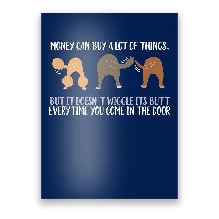 Cute Rescue Dog Lovers Funny Wiggle Butt Gifts Poster