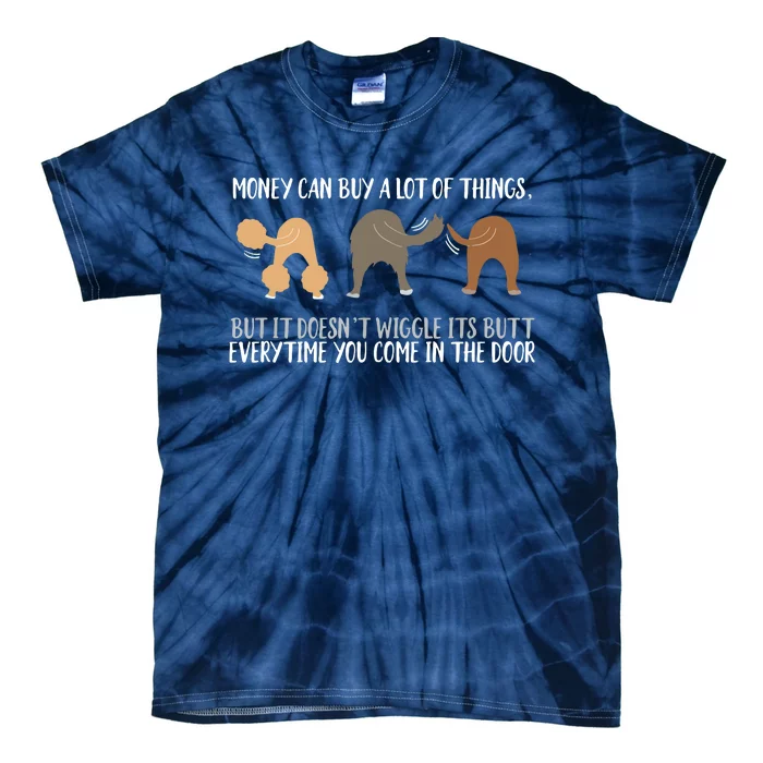 Cute Rescue Dog Lovers Funny Wiggle Butt Gifts Tie-Dye T-Shirt