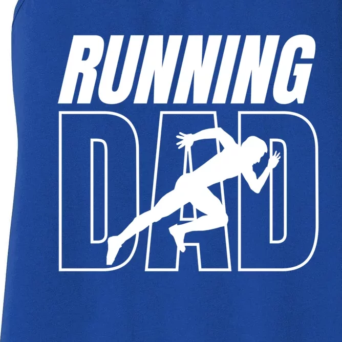 Cool Running Dad Marathon Runner FatherS Day Gift Women's Racerback Tank