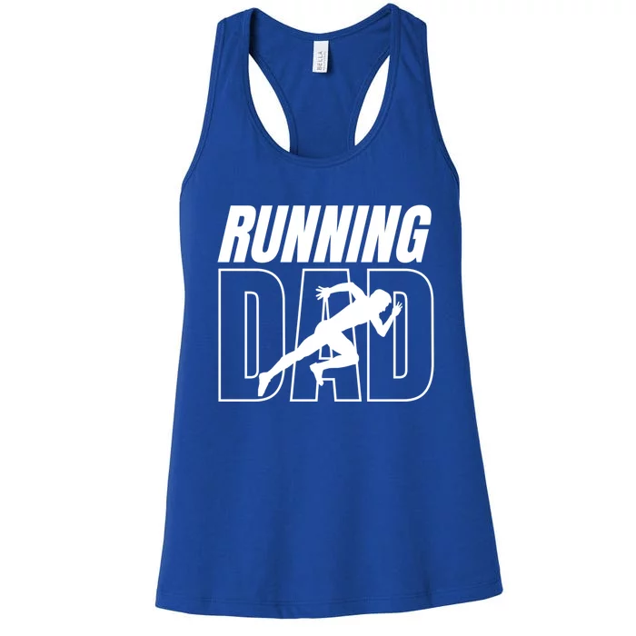 Cool Running Dad Marathon Runner FatherS Day Gift Women's Racerback Tank