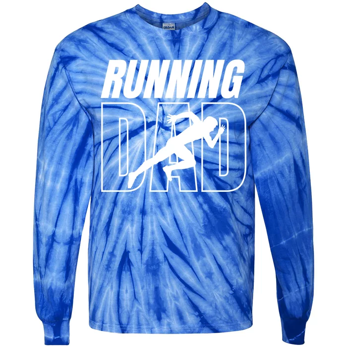 Cool Running Dad Marathon Runner FatherS Day Gift Tie-Dye Long Sleeve Shirt