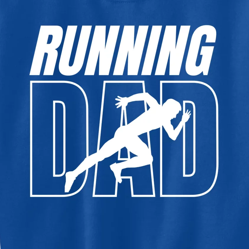 Cool Running Dad Marathon Runner FatherS Day Gift Kids Sweatshirt