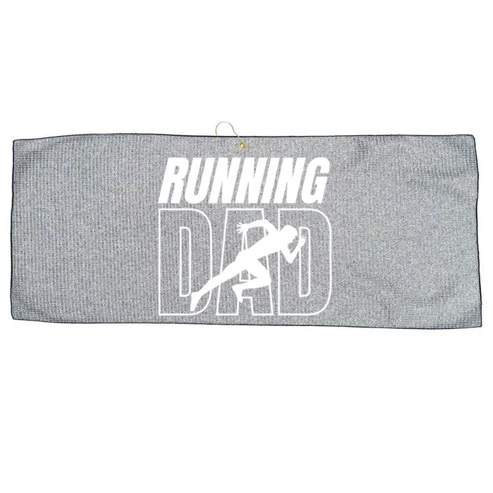 Cool Running Dad Marathon Runner FatherS Day Gift Large Microfiber Waffle Golf Towel