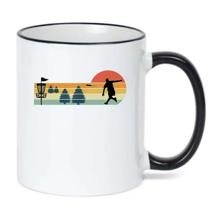 Cool Retro Disc Golf Sport TShirt Black Color Changing Mug