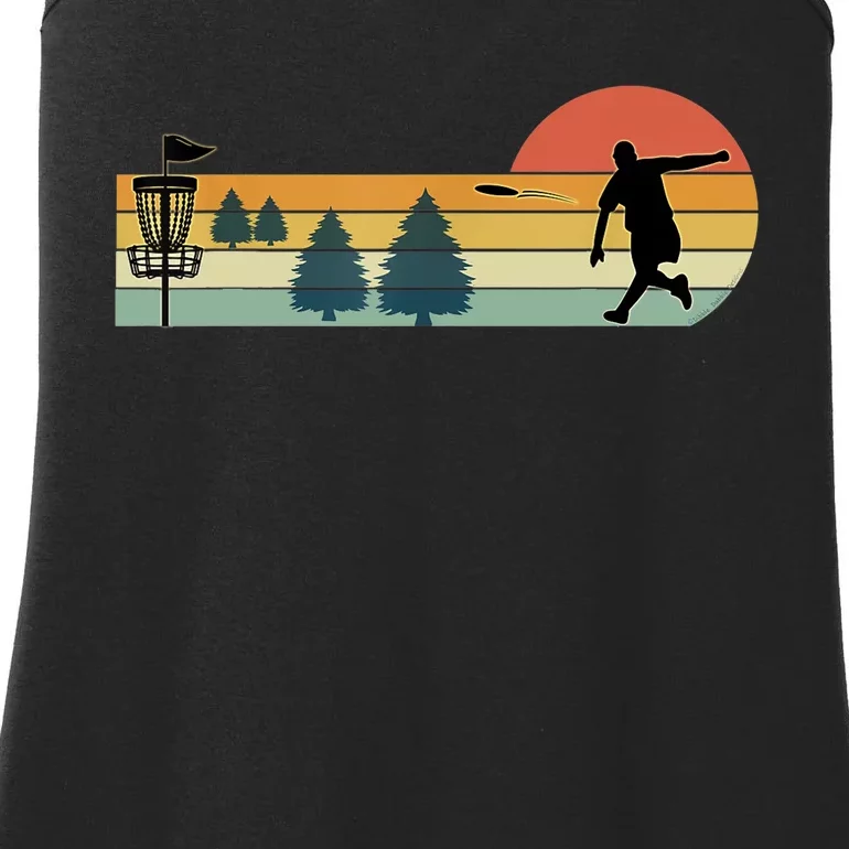 Cool Retro Disc Golf Sport TShirt Ladies Essential Tank