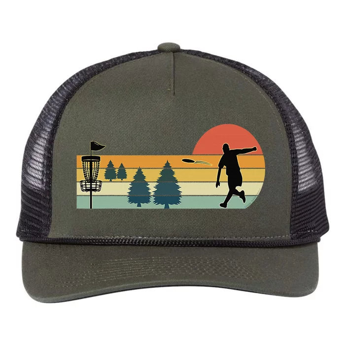 Cool Retro Disc Golf Sport Retro Rope Trucker Hat Cap