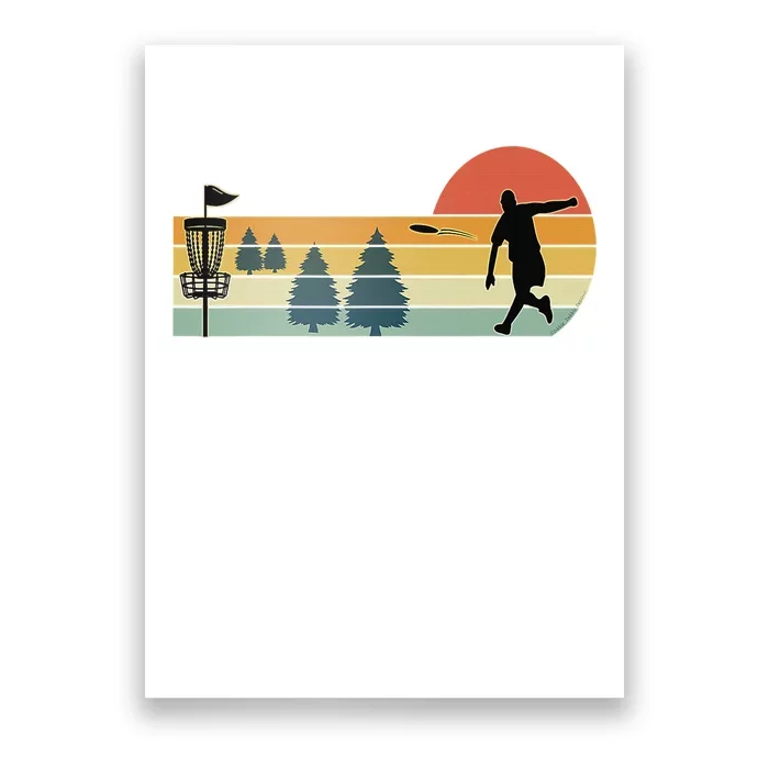 Cool Retro Disc Golf Sport Poster