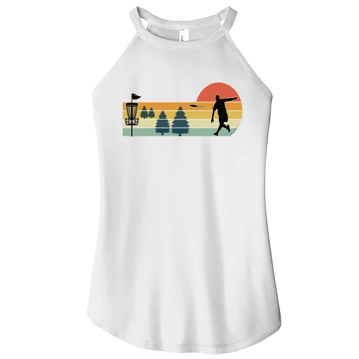 Cool Retro Disc Golf Sport Women’s Perfect Tri Rocker Tank