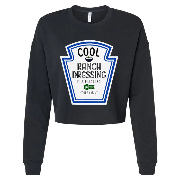 Cool Ranch Dressing Group Condiment Family Halloween Costume Cropped Pullover Crew