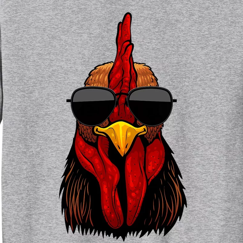 Cool Rooster Design For Chicken Rooster Lover Tall Sweatshirt