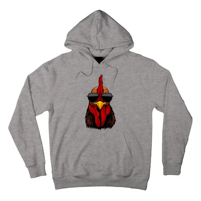 Cool Rooster Design For Chicken Rooster Lover Tall Hoodie