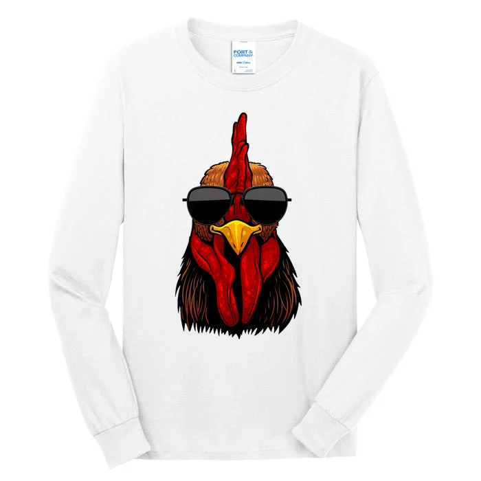 Cool Rooster Design For Chicken Rooster Lover Tall Long Sleeve T-Shirt