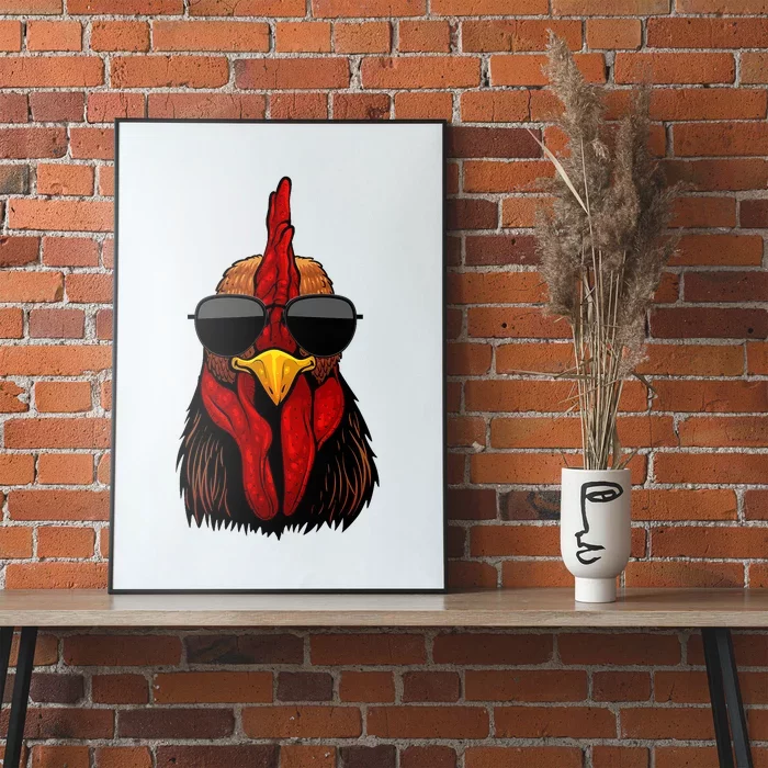 Cool Rooster Design For Chicken Rooster Lover Poster