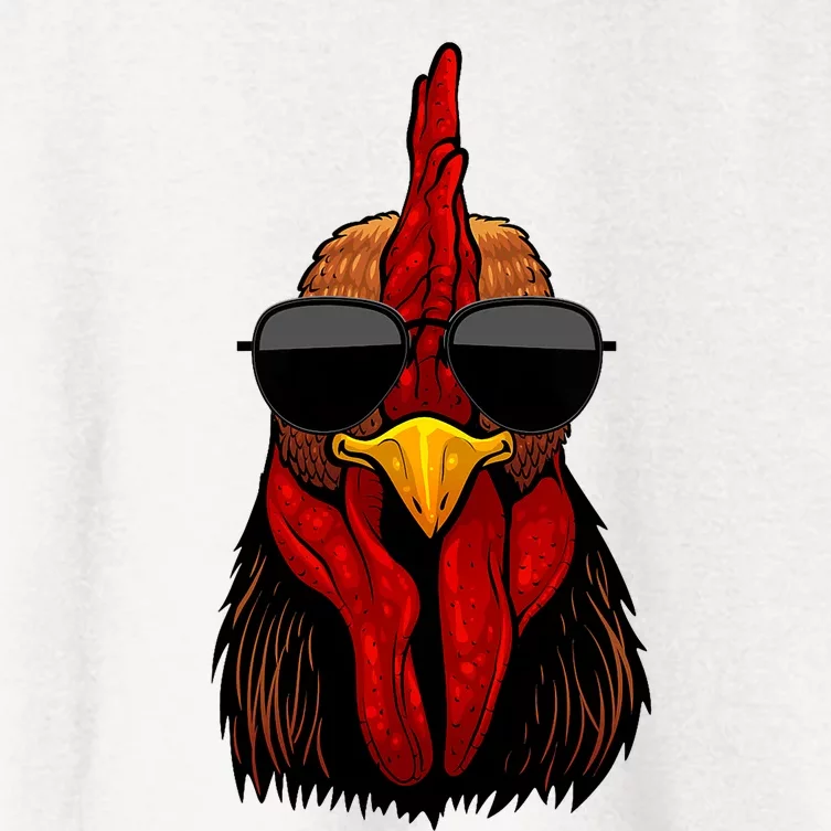 Cool Rooster Design For Chicken Rooster Lover Women's Crop Top Tee