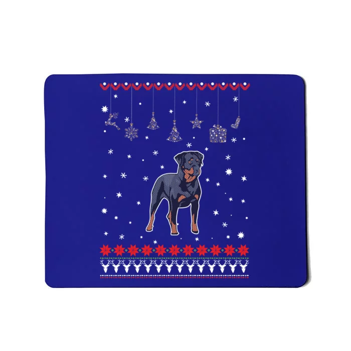 Cute Rottweiler Dog Lover Ugly Christmas Funny Gift Mousepad