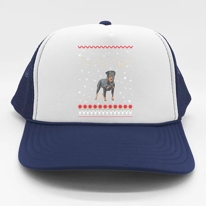 Cute Rottweiler Dog Lover Ugly Christmas Funny Gift Trucker Hat