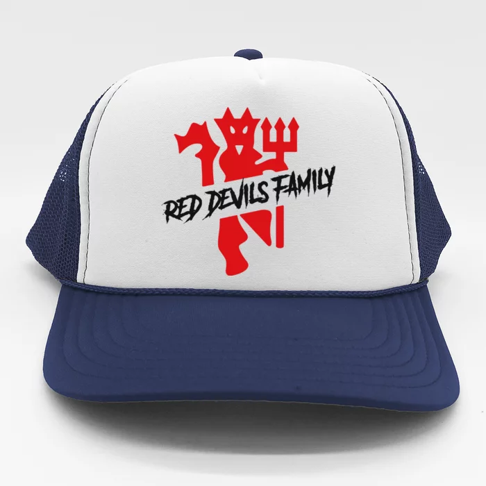 Cool Red Devils Family Manchester United Soccer Team Trucker Hat