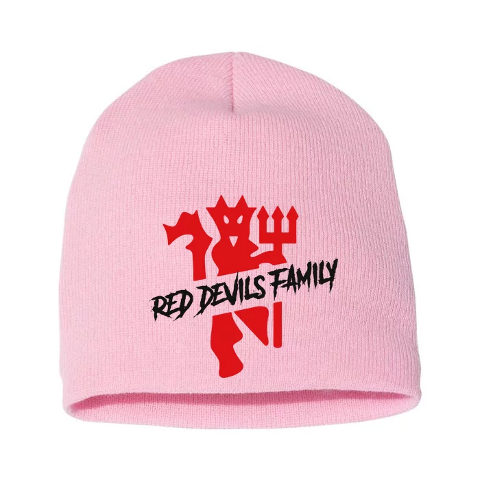 Cool Red Devils Family Manchester United Soccer Team Short Acrylic Beanie