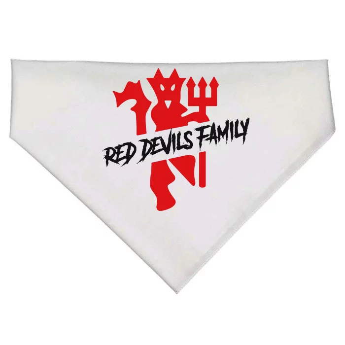 Cool Red Devils Family Manchester United Soccer Team USA-Made Doggie Bandana