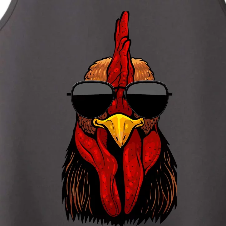 Cool Rooster Design For Chicken Rooster Lover Performance Tank