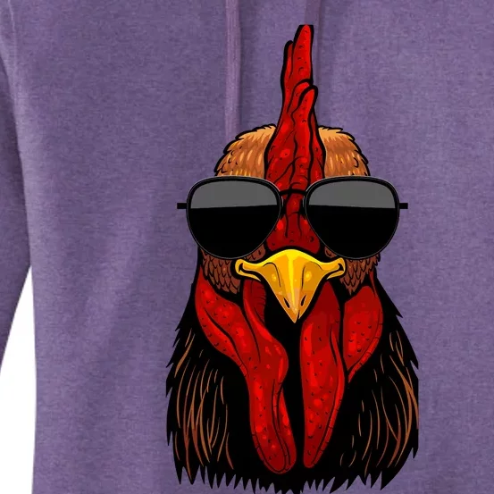 Cool Rooster Design For Chicken Rooster Lover Women's Pullover Hoodie