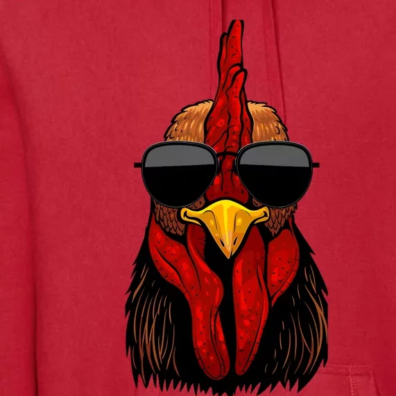 Cool Rooster Design For Chicken Rooster Lover Premium Hoodie