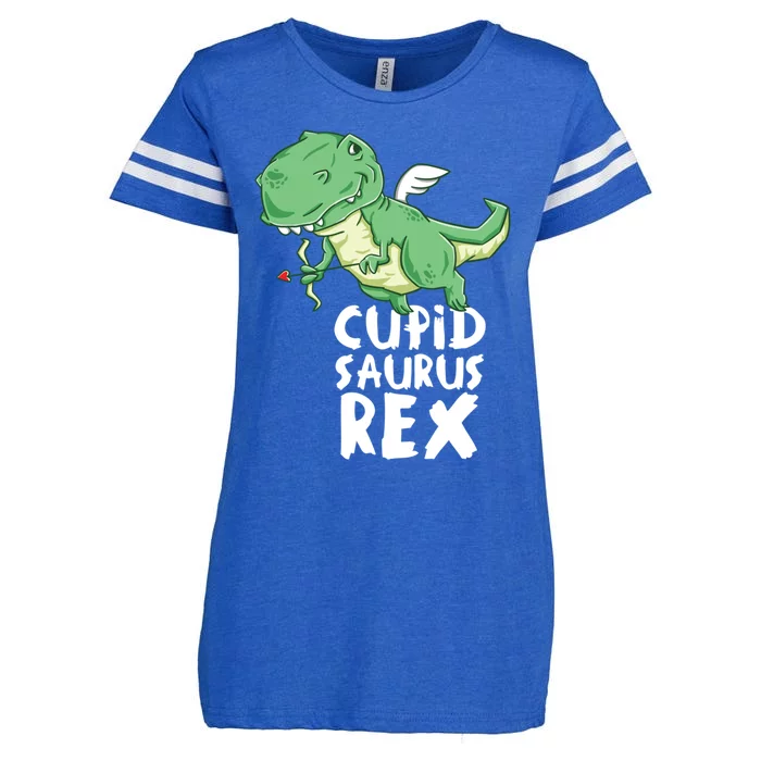 Cupidsaurus Rex Dinosaurs T Rex Dinos Valentines Day Gift Enza Ladies Jersey Football T-Shirt