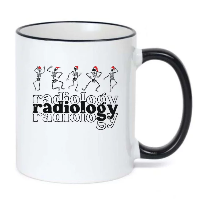 Christmas Radiology Department Skeleton Holiday Xray Tech Black Color Changing Mug