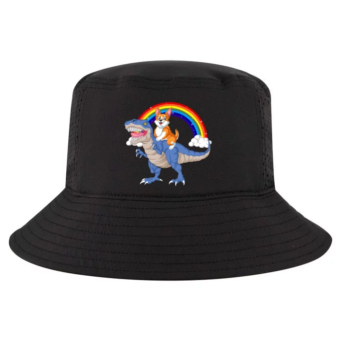 Corgi Riding Dinosaur Cool Comfort Performance Bucket Hat