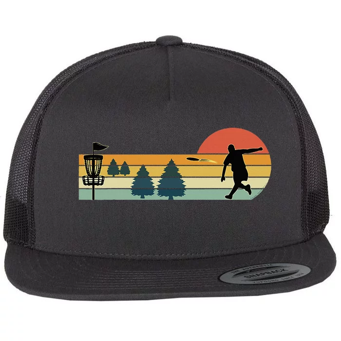 Cool Retro Disc Golf Sport Flat Bill Trucker Hat