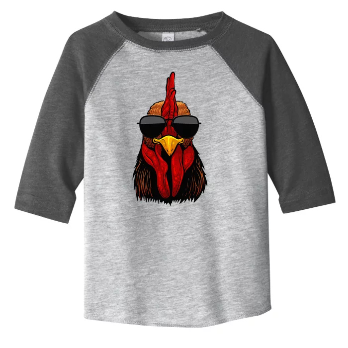 Cool Rooster Design Chicken Rooster Lover Toddler Fine Jersey T-Shirt