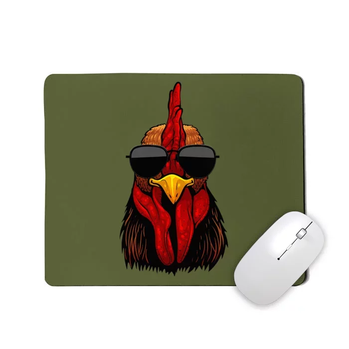 Cool Rooster Design Chicken Rooster Lover Mousepad