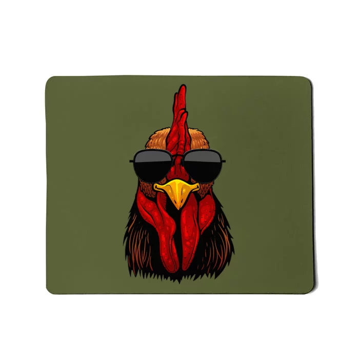 Cool Rooster Design Chicken Rooster Lover Mousepad