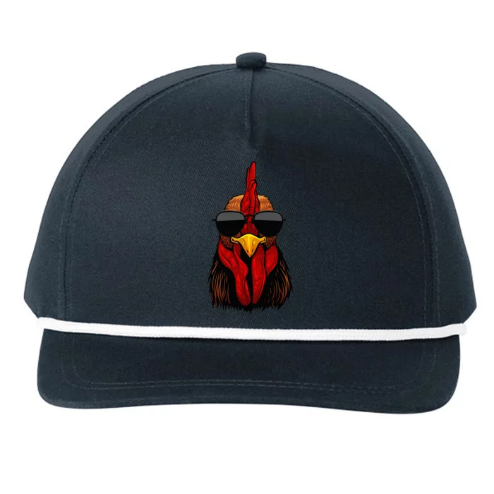 Cool Rooster Design Chicken Rooster Lover Snapback Five-Panel Rope Hat