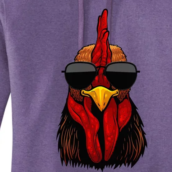 Cool Rooster Design Chicken Rooster Lover Women's Pullover Hoodie