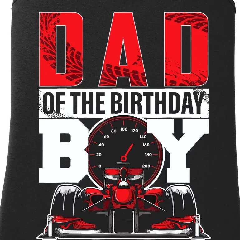 Car Racing Dad Of Birthday Boy Formula Race Car Driver Ladies Essential Tank