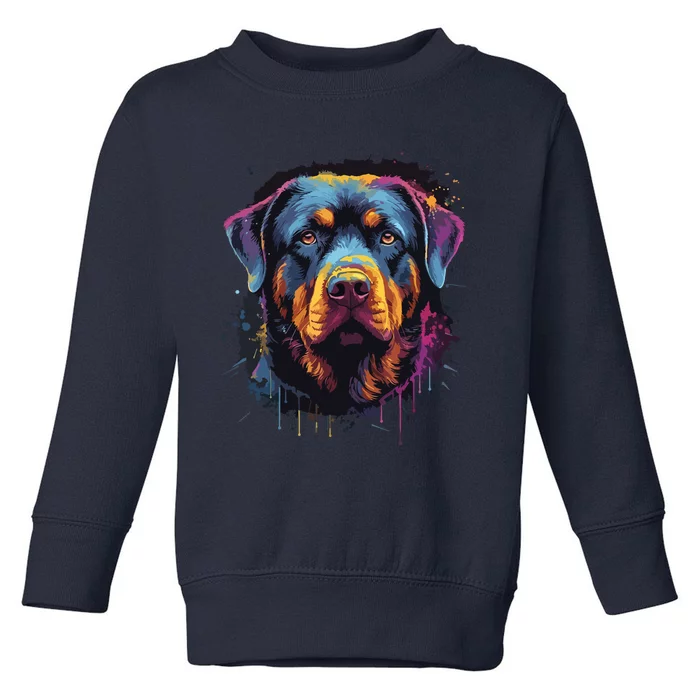 Cute Rottweiler Dog Lover Colorful Men Women Toddler Sweatshirt