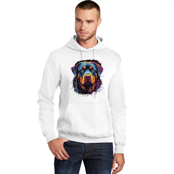 Cute Rottweiler Dog Lover Colorful Men Women Hoodie