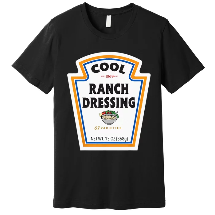 Cool Ranch Dressing Bottle Label Funny Halloween Costume Premium T-Shirt