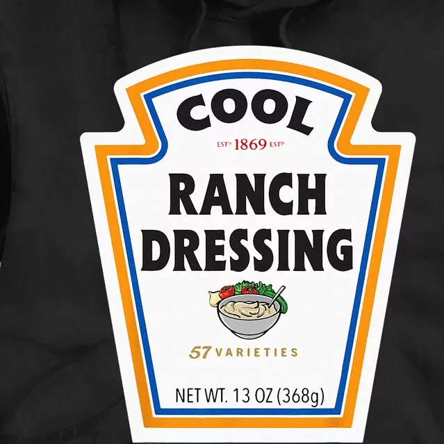 Cool Ranch Dressing Bottle Label Funny Halloween Costume Tie Dye Hoodie