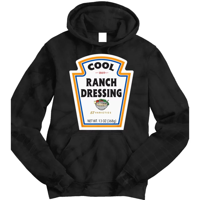 Cool Ranch Dressing Bottle Label Funny Halloween Costume Tie Dye Hoodie