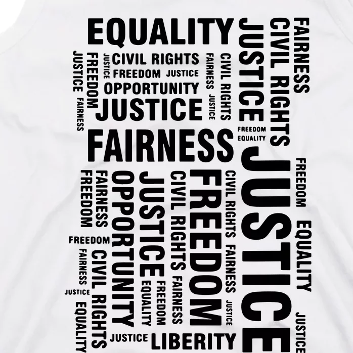 Civil Rights Equality Freedom Justice Liberty Tank Top